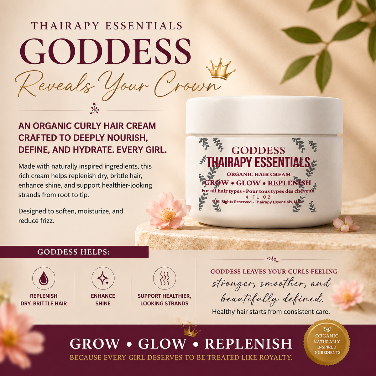 Goodness Organic Hair Cream